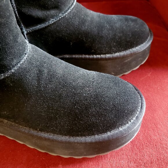 Skechers Keepsakes Stacked Women's Platform Suede Pull-on Boots, Size 7, Black - Picture 13 of 15